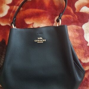 Coach Black Leather Shoulder Bag